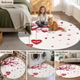 thumbnail image 5 of Red Valentines Day Round Area Rug 5Ft Washable Circle Rugs for Living Room Bedroom, Red Love Heart Tree Non-Slip Carpet Floor Mats Indoor Outdoor Carpet Runner Aesthetic Home Decor, 5 of 8