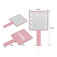 thumbnail image 4 of Makeup Mirror with LED Light Compact Women Led Square Cosmetic Cosmetic Mirror Small for Salon Home Pink, 4 of 9