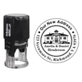 thumbnail image 5 of Printtoo Round Custom Our New Address Rubber Stamp Self Inking House Design Personalized Stamper, 5 of 6