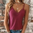 thumbnail image 6 of yueewhu Camisole for Women V Neck Spaghetti Strap Tank Tops Sleeveless Blouses Loose Fit (Wine, S), 6 of 8