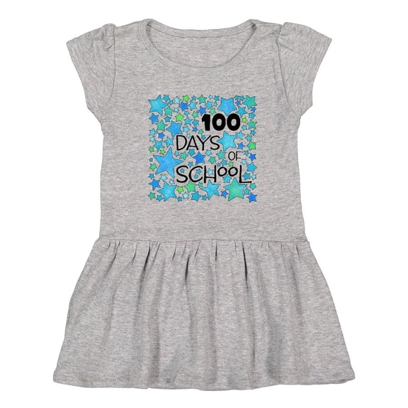 Inktastic 100 Days of School Stars in Blue Girls Toddler Dress