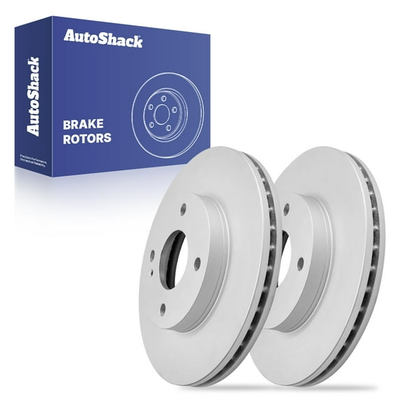 AutoShack Front Vented Coated Brake Rotors 2-PC Set Replacement for 2011-2019 Ford Fiesta 2016-2019 Ford Figo ArmorStop 10.15" (257.9 mm)