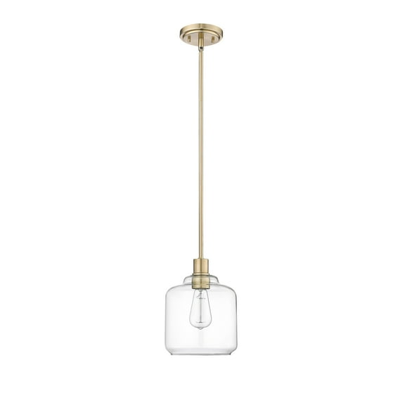 Millennium Lighting  Asheville 1 Light Mini-Pendant Fixture with Clear Glass Shades Modern Gold
