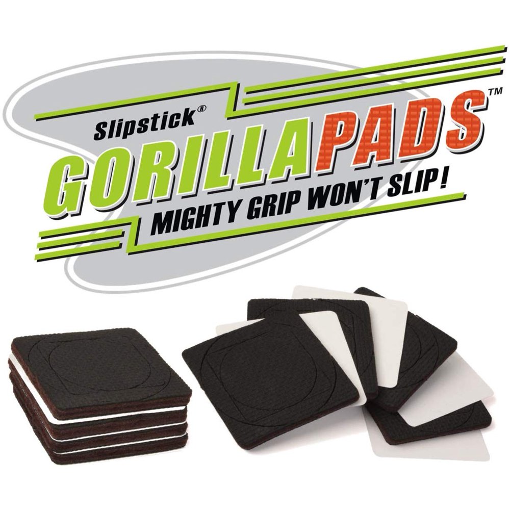 GorillaPad 2.5" Non Slip Furniture Pads / Grippers (Set of 8) Rubber