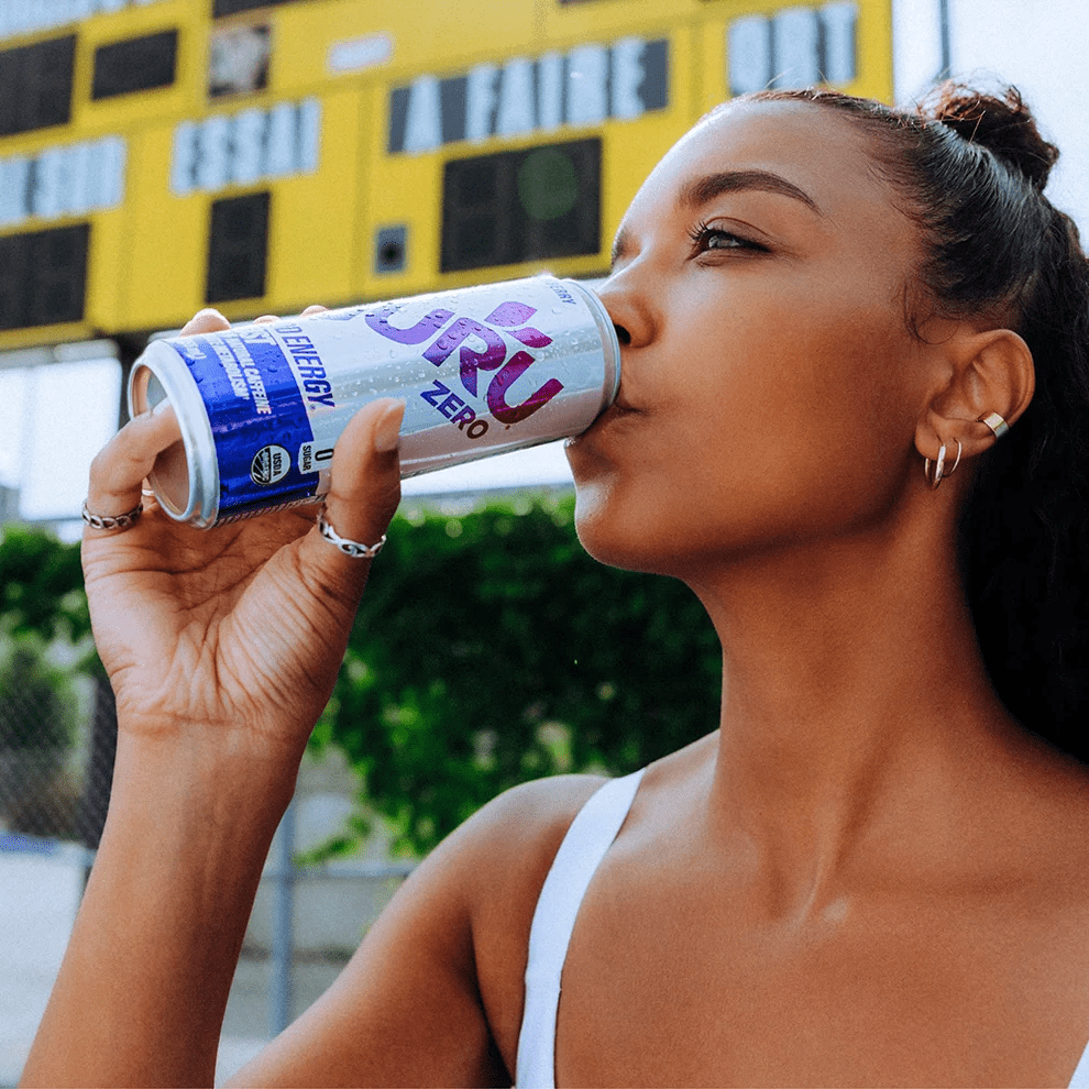 GURU Organic Energy Drink, Sugar Free, Sugar Free, Wild Berry, 355ml can, A juicy and bold berry blend. Wild energy with zero sugar and zero artificial flavours. 355ml can.