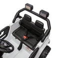 thumbnail image 6 of Xuanlur 12V Kids Ride on Car with Remote Control, Ride on Toys w/ Dual Drive, Four-Wheel Suspension, Bluetooth Music, LED Lights, USB, Shock Absorption, Toys Car for Kids Aged, White, 6 of 7