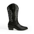 thumbnail image 2 of DREAM PAIRS Women's Mid Calf Boots Cowboy Cowgirl Embroidered Western Boots, 2 of 7