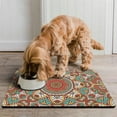 thumbnail image 2 of Mandala Vintage Abstract Spiritual Zen Dog Food Mat, Absorbent Waterproof Non-Slip Pet Feeding Mat for Dogs and Cats, 2 of 7