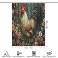 thumbnail image 2 of Rooster Farm Shower Curtain , Enchanted Forest Scenic Bathroom Decor Sets, Waterproof Fabric with Hooks, 2 of 7