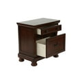 thumbnail image 5 of Rubber Wood Nightstand with 2 Drawers, Rustic Farmhouse Bed Side Table, Night Stand, Small Nightstand for Bedroom, Small Spaces, College Dorm, Kids’ Room, Living Room, Cherry, 5 of 7