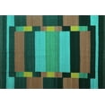 thumbnail image 1 of Ahgly Company Indoor Rectangle Abstract Turquoise Blue Contemporary Area Rugs, 5' x 7', 1 of 4