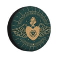 thumbnail image 2 of PUREYAH Vintage Heart Love Candle Design Rv Spare Tire Cover, Wheel Covers Protectors Universal Fit for Camping Travel Trailer Truck 15 inch, 2 of 6