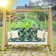 thumbnail image 2 of Porch Swing Cushion Thicken 4", 63" Swing Cushions 2-3 Seater Replacement, Waterproof Bench Cushions with Backrest, Anti-Fading Patio Swing Chair Pads for Outdoor Garden Furniture, 2 of 7