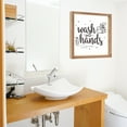 thumbnail image 4 of Wooden Bathroom Signs Decor, Rustic Wash Your Hands Wooden Box Sign, Wood Sign Block Plaque for Restroom Toilet Shelf Table Decorative, 4 of 8