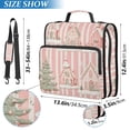 thumbnail image 2 of FORMRS Zipper Binder with Shoulder Strap 2-inch Ring 500 Sheet Capacity File Bag, Light Green Christmas Houses, 2 of 5