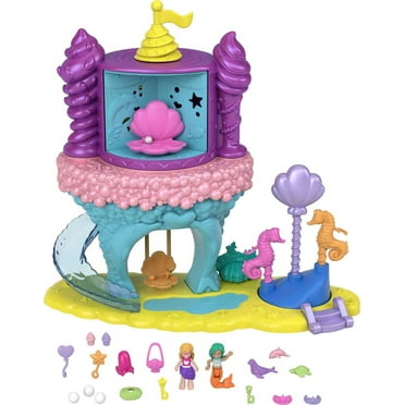 Polly Pocket Keepsake Collection Mermaid Dreams Compact, 2 Dolls ...