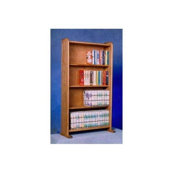 Wood Shed 407 Solid Oak Cabinet for DVDs- VHS tapes- books and more
