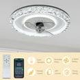 thumbnail image 4 of Dextrus Ceiling Fan with Lights, App Control and Timer, Ultra-Quiet 6-Speed Operation, Modern Flush Mount Design for Year-Round Comfort, Perfect for Bedroom, Living Room, Kitchen - Crystal White, 4 of 5