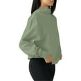 thumbnail image 5 of yardsong Women's Oversized Mock Neck Sweatshirt - Turtleneck Long Sleeve Fall Cozy Preppy Mint Green,L, 5 of 9