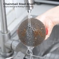 thumbnail image 7 of Chainmail Scrubber Cleaning Brush Stainless Steel Dense Mesh Scraper Dish Cleaner with Anti-slip Silicone Handle Metal for Cookware, Kitchen Accessory, 7 of 7