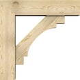 thumbnail image 3 of Ekena Millwork 8"W x 32"D x 32"H Merced Block Rough Sawn Bracket w/ Offset Brace, Douglas Fir, 3 of 25
