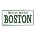 thumbnail image 1 of City-Souvenirs Boston License Plate, Embossed Aluminum 6x12 Legal Size, 1 of 2