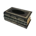 thumbnail image 2 of Vintage Stacked Books Design Solid Wood Tissue Box Holder Rectangular With Easy Hinged Top Home Office Decor Tissue Box Cover Shower Nozzle,Coffee,Wood, 2 of 9