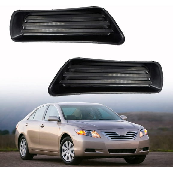 waltyotur 2-Pack Fog Light Cover Grilles Left and Right Side Replacement for 2007 2008 2009 Camry TO2598103, TO2599103, 5212706050, 5212806050