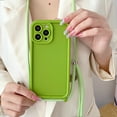 thumbnail image 2 of Crossbody Necklace Strap Adjustable Lanyard Silicone Phone Case For iphone 15 14 13 12 11 Pro X XR XS Max 7 8 Plus SE Soft Cover LUHAN, 2 of 7