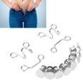 thumbnail image 4 of Pants Button Pins, Adjustable Waist Buckle Hook Button Set Seam Free  For Sewing For Skirts Collars Silver, 4 of 8