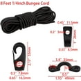 thumbnail image 4 of ISURE MARINE Kayak Deck Rigging Kit Accessory 8 ft Bungee Rope with Bungee Rope Ends Hooks, Tie Down Pad Eye, 6 J-Hooks with Screw for Boat Kayak Canoe, 4 of 6