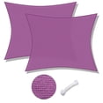 thumbnail image 2 of Yescom 2 Packs 8'x10' Rectangle Sun Shade Sail Fuchsia 97% UV Block Outdoor Patio Pool Garden Yard Lawn, 2 of 11