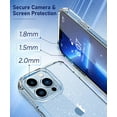 thumbnail image 6 of Crystal Glitter Clear Case Comaptible for iPhone 13 Pro Case Bling Clear Sparkly - Shockproof Protective Phone Cases Cute Slim Fit Cover for Women Girls for iPhone 13 Pro 6.1 inch (2021) Transparent, 6 of 6