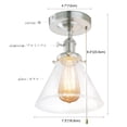 thumbnail image 2 of FSLiving Clear Cone Shape Wall Light with Zipper Switch 12V Gold RV Decorative Light RV Ceiling Hallway Light Ceiling Mount,2700K Bulb Included Industrial Semi Flush Mount for RV Camper - 1 Light, 2 of 6