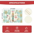 thumbnail image 6 of mubwai Blue Diamond Plaid Nutcracker Christmas Placemats Set of 4, 12x18 Inch Seasonal Winter Table Mats for Party Kitchen Dining Decoration, 6 of 6
