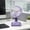 Purple-PP-clearacne, variant on tumgatte Cartoon Fruit Printed Desktop Fan 5.9 Inch USB Rechargeable Small Fan 3 Speed Wind Portable Table Fan with Metal Protective Net