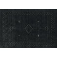 thumbnail image 1 of Ahgly Company Machine Washable Indoor Rectangle Contemporary Gunmetal Green Area Rugs, 6' x 9', 1 of 7