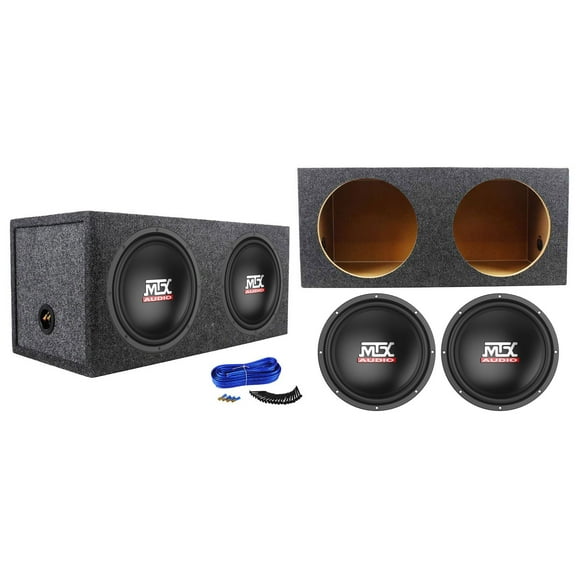 2) MTX Terminator TN12-02 12” 800w Car Audio Subwoofers Sealed Sub Box Enclosure
