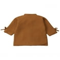 thumbnail image 2 of Little Girls Jacket Solid Color Loose Bow Neck Side Pockets Outerwear, 2 of 5
