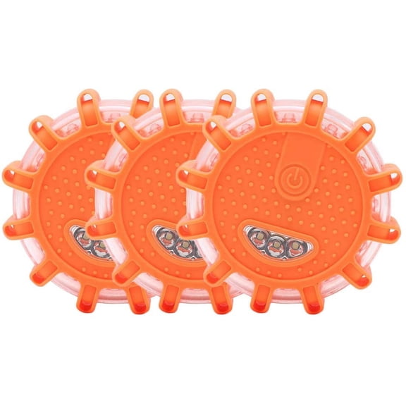 1/2/3/4Pack LED Road Flares Emergency Lights for Vehicles, Safety Flashing Warning Automotive Emergency Strobe Lights with Magnetic Base & Hook for Vehicles Boats