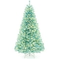 thumbnail image 1 of Gymax 7 FT Artificial Xmas Tree w/ 1040 Branch Tips 380 Warm White LED Lights, 1 of 10