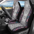 thumbnail image 2 of Jeiento Butterfly Car Seat Covers Set of 2 Breathable Front Seat Covers Waistline Print Stretch Polyester Fabric Cover Boho Floral Soft Front Seat Cover Universal Fit for Auto SUV, 2 of 7