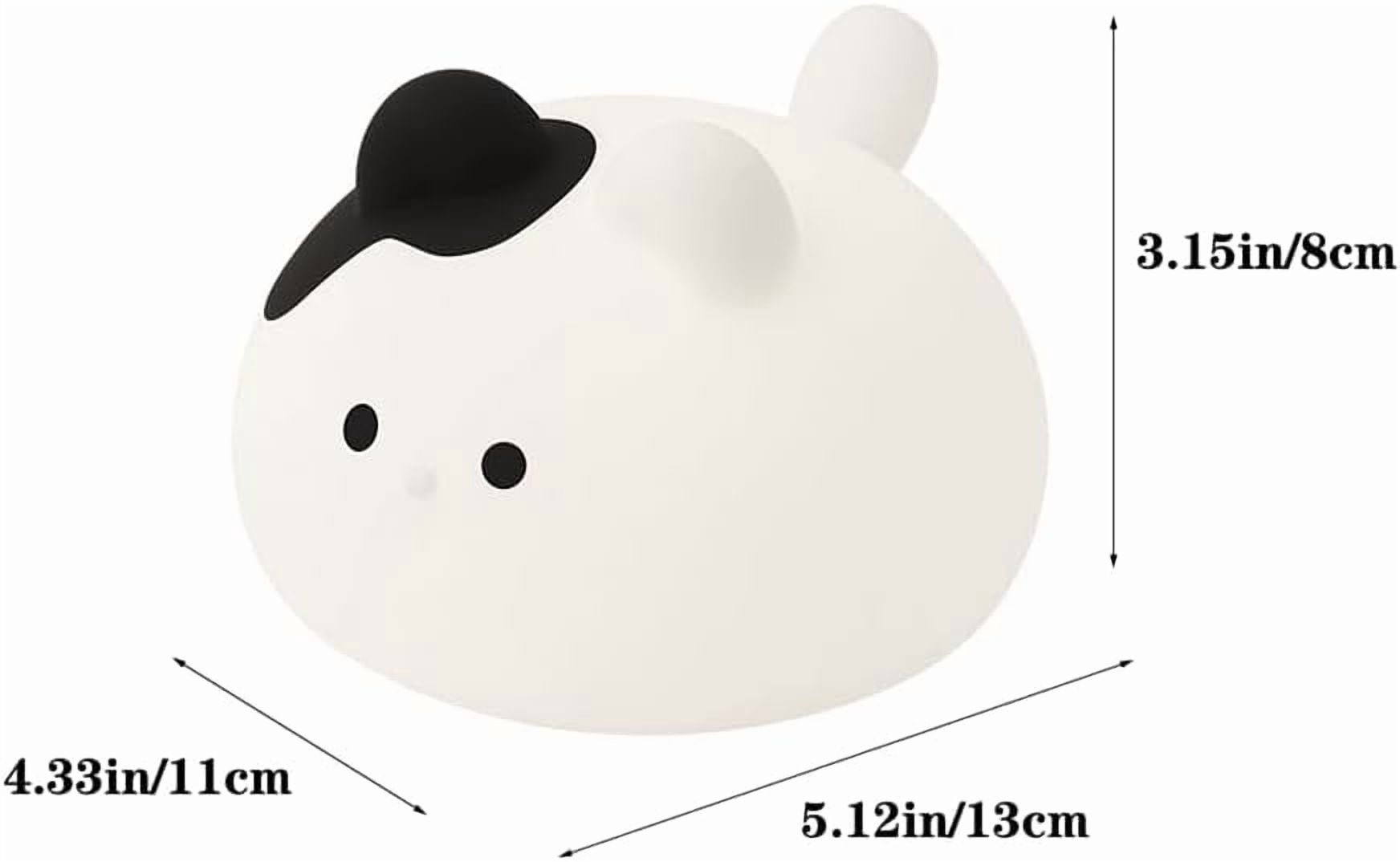 Cat Night Light, Cute cat Lamp, Silicone Dimmable Nursery Nightlight, Rechargeable LED Bedside Lamp with 20 Minutes Timer & Tap Control Baby Girls Women Bedrooms, Living Room