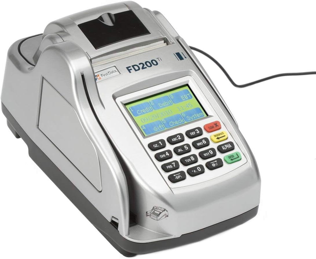 Restored First Data FD200Ti Terminal and Check Reader – POS Payment ...