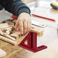 thumbnail image 4 of HOOWIFFY Red Aluminum Alloy Woodworking Angle Ruler for Accurate Measuring and Marking Tools in Carpentry and Projects, 4 of 7