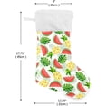 thumbnail image 2 of Coolnut Christmas Stockings Summer Fruit and Leaves Watermelon , 1 Pack 17.7" Xmas Fireplace Santa Socks Christmas Tree Hanging Stockings Decoration for Christmas Holiday Xmas Gift, 2 of 6