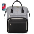 thumbnail image 1 of Mochila para portátil LOVEVOOK Fashion Business de 17 pulgadas, gris y negro, 1 of 9