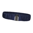 thumbnail image 1 of Cinturón elástico para mujer, accesorio de ropa, decoración, cinturón plisado Azul marino, 1 of 9