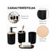 thumbnail image 2 of Accesorios De Baño Xtellar Set De 4 Piezas Con Detalles De Bambu  Color Negro, 2 of 5