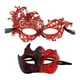 thumbnail image 4 of Máscara de mascarada para pareja, conjunto de máscara de fiesta, máscara para los ojos, máscara de disfraz cómoda para usar Rojo, 4 of 9
